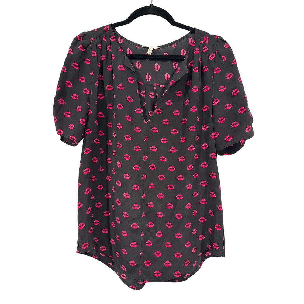 Joie Amone Lips Silk Blouse, M